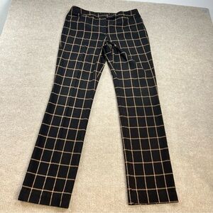 Worthington Modern Fit Plaid Dress Suit Pants Black And Tan Women’s Size 10